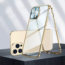 Afbeelding in Gallery-weergave laden, Magnetische dubbelzijdige telefoonhoes van gehard glas
