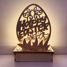Afbeelding in Gallery-weergave laden, Houten doe-het-zelf-ornament in eivorm
