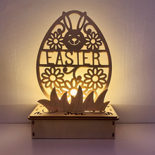 Afbeelding in Gallery-weergave laden, Houten doe-het-zelf-ornament in eivorm
