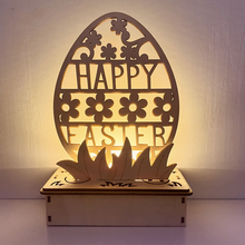 Afbeelding in Gallery-weergave laden, Houten doe-het-zelf-ornament in eivorm

