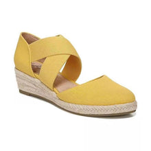Afbeelding in Gallery-weergave laden, Sandalen met sleehak van hennep touw
