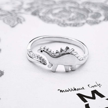 Afbeelding in Gallery-weergave laden, Verstelbare schattige dinosaurus ring
