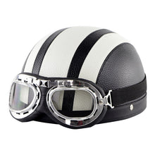 Afbeelding in Gallery-weergave laden, Motorfiets Harley PU-helm met bril
