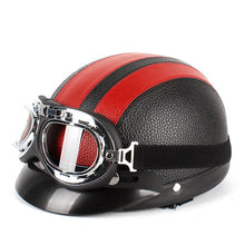 Afbeelding in Gallery-weergave laden, Motorfiets Harley PU-helm met bril
