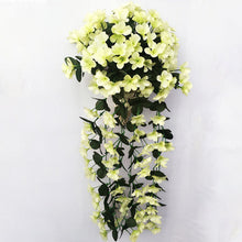 Afbeelding in Gallery-weergave laden, Levendige kunstmatige hangende orchideeën tros
