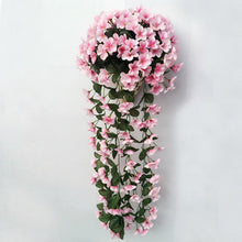 Afbeelding in Gallery-weergave laden, Levendige kunstmatige hangende orchideeën tros

