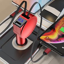 Afbeelding in Gallery-weergave laden, 3-in-1 intrekbare snellaad adapter voor in de auto
