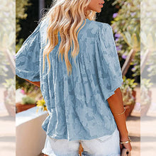 Afbeelding in Gallery-weergave laden, Flared Sleeve Cutout Chiffon Shirt
