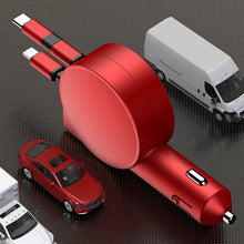 Afbeelding in Gallery-weergave laden, 3-in-1 intrekbare snellaad adapter voor in de auto
