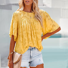 Afbeelding in Gallery-weergave laden, Flared Sleeve Cutout Chiffon Shirt
