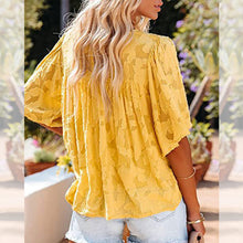 Afbeelding in Gallery-weergave laden, Flared Sleeve Cutout Chiffon Shirt
