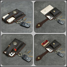 Afbeelding in Gallery-weergave laden, Multifunctionele leren telefoonhoes
