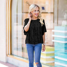 Afbeelding in Gallery-weergave laden, Flared Sleeve Cutout Chiffon Shirt
