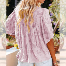 Afbeelding in Gallery-weergave laden, Flared Sleeve Cutout Chiffon Shirt
