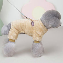 Afbeelding in Gallery-weergave laden, Fleece Huisdier Elastische Jumpsuit met Trekring
