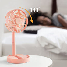 Afbeelding in Gallery-weergave laden, Mini opvouwbare telescopische ventilator voor telefoonhouder
