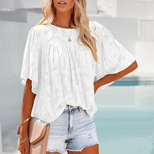 Afbeelding in Gallery-weergave laden, Flared Sleeve Cutout Chiffon Shirt
