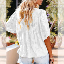 Afbeelding in Gallery-weergave laden, Flared Sleeve Cutout Chiffon Shirt
