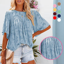 Afbeelding in Gallery-weergave laden, Flared Sleeve Cutout Chiffon Shirt
