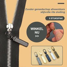 Afbeelding in Gallery-weergave laden, Zonder gereedschap afneembare stijlvolle ritssluiting
