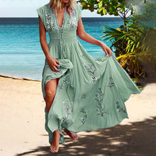 Afbeelding in Gallery-weergave laden, Sexy Franse strandjurk met V-hals
