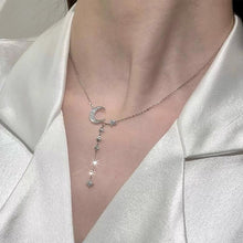 Afbeelding in Gallery-weergave laden, Sterling zilveren maan ster ketting
