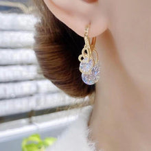 Afbeelding in Gallery-weergave laden, Hart Zirkoon Drop Ear Gespen Oorbellen
