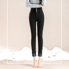 Afbeelding in Gallery-weergave laden, Fleece hoge stretch jeans
