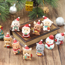 Afbeelding in Gallery-weergave laden, Handgemaakte dieren kerstman ornamenten
