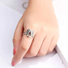 Afbeelding in Gallery-weergave laden, Sterling zilveren ring met engelen hart
