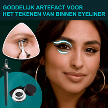 Afbeelding in Gallery-weergave laden, Gemakkelijke eyelinerpen die niet uitwrijft (met eyeliner crème)
