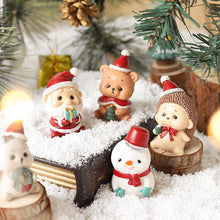 Afbeelding in Gallery-weergave laden, Handgemaakte dieren kerstman ornamenten
