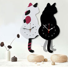 Afbeelding in Gallery-weergave laden, Nordic Cat kwispelende staart wandklok
