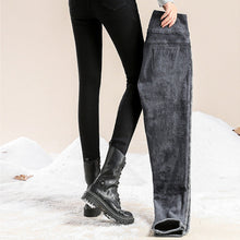 Afbeelding in Gallery-weergave laden, Fleece hoge stretch jeans
