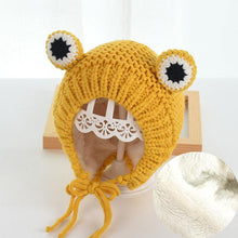 Afbeelding in Gallery-weergave laden, Leuke Frog Cartoon Winter Kids gebreide muts muts
