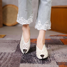 Afbeelding in Gallery-weergave laden, Holle mesh schoenen met spitse neus en stevige hak
