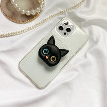 Afbeelding in Gallery-weergave laden, 3D schattige kitten telefoonhouder met mini spiegel
