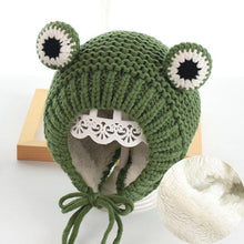 Afbeelding in Gallery-weergave laden, Leuke Frog Cartoon Winter Kids gebreide muts muts
