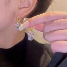 Afbeelding in Gallery-weergave laden, Hart Zirkoon Drop Ear Gespen Oorbellen
