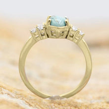 Afbeelding in Gallery-weergave laden, Natuurlijke turkooizen diamanten ring
