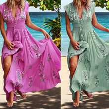 Afbeelding in Gallery-weergave laden, Sexy Franse strandjurk met V-hals
