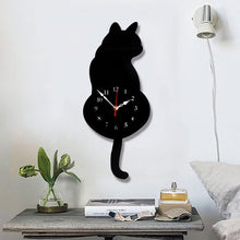 Afbeelding in Gallery-weergave laden, Nordic Cat kwispelende staart wandklok
