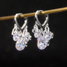 Afbeelding in Gallery-weergave laden, Hart Zirkoon Drop Ear Gespen Oorbellen

