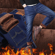 Afbeelding in Gallery-weergave laden, Male Loose Stretchy Denim Straight Pants
