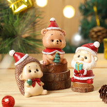 Afbeelding in Gallery-weergave laden, Handgemaakte dieren kerstman ornamenten
