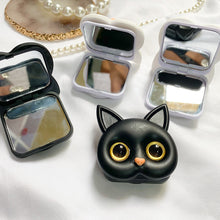 Afbeelding in Gallery-weergave laden, 3D schattige kitten telefoonhouder met mini spiegel

