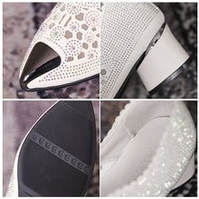 Afbeelding in Gallery-weergave laden, Holle mesh schoenen met spitse neus en stevige hak
