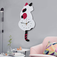Afbeelding in Gallery-weergave laden, Nordic Cat kwispelende staart wandklok

