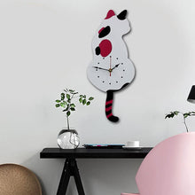 Afbeelding in Gallery-weergave laden, Nordic Cat kwispelende staart wandklok
