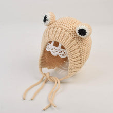 Afbeelding in Gallery-weergave laden, Leuke Frog Cartoon Winter Kids gebreide muts muts
